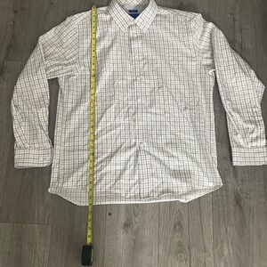 Egara White and Cream Casual Button Down Shirt